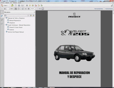 Peugeot 205 - Service Manual - Manual de Taller - Manuel de Reparation